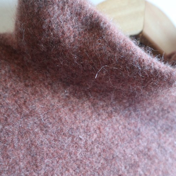 Burgundy Cashmere Turtleneck Sweater - Picture 3 of 4
